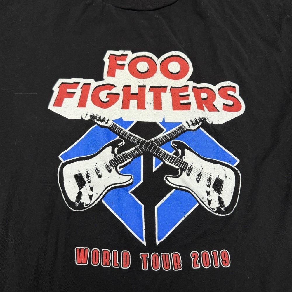 Foo Fighters 2019 Tour Shirt XL Black Tultex Band Tee Rock